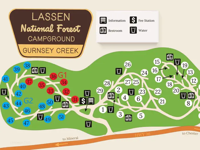 Gurnsey Creek — Gurnsey Creek Campground near the entrance