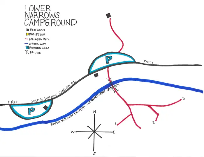 Lower Narrows Campground — Campground Map