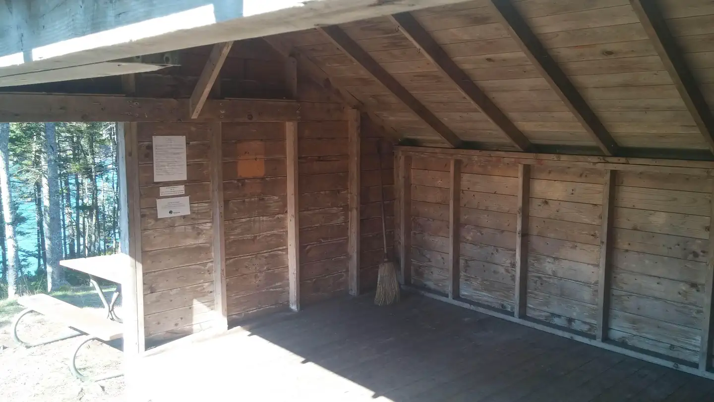 Duck Harbor Campground — Covered shelter 