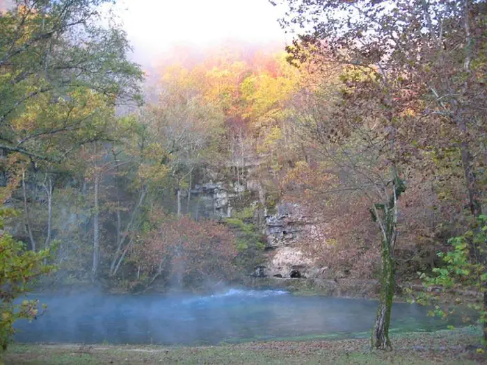Big Spring — Big Spring on a cold fall morning with mist