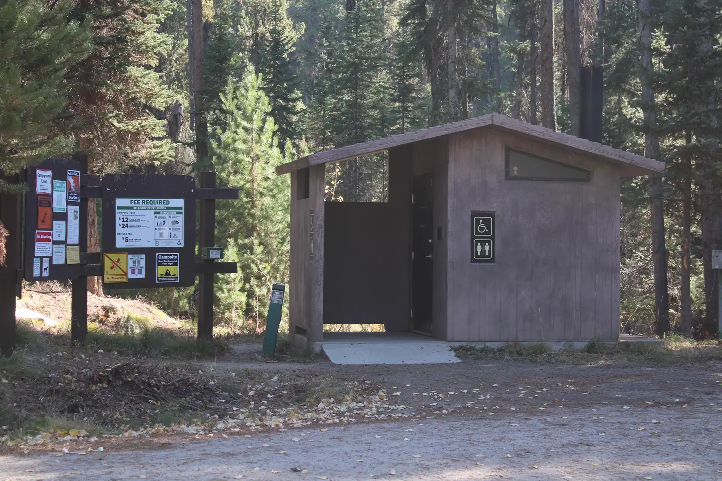 Howers Campground — Site pit toilet