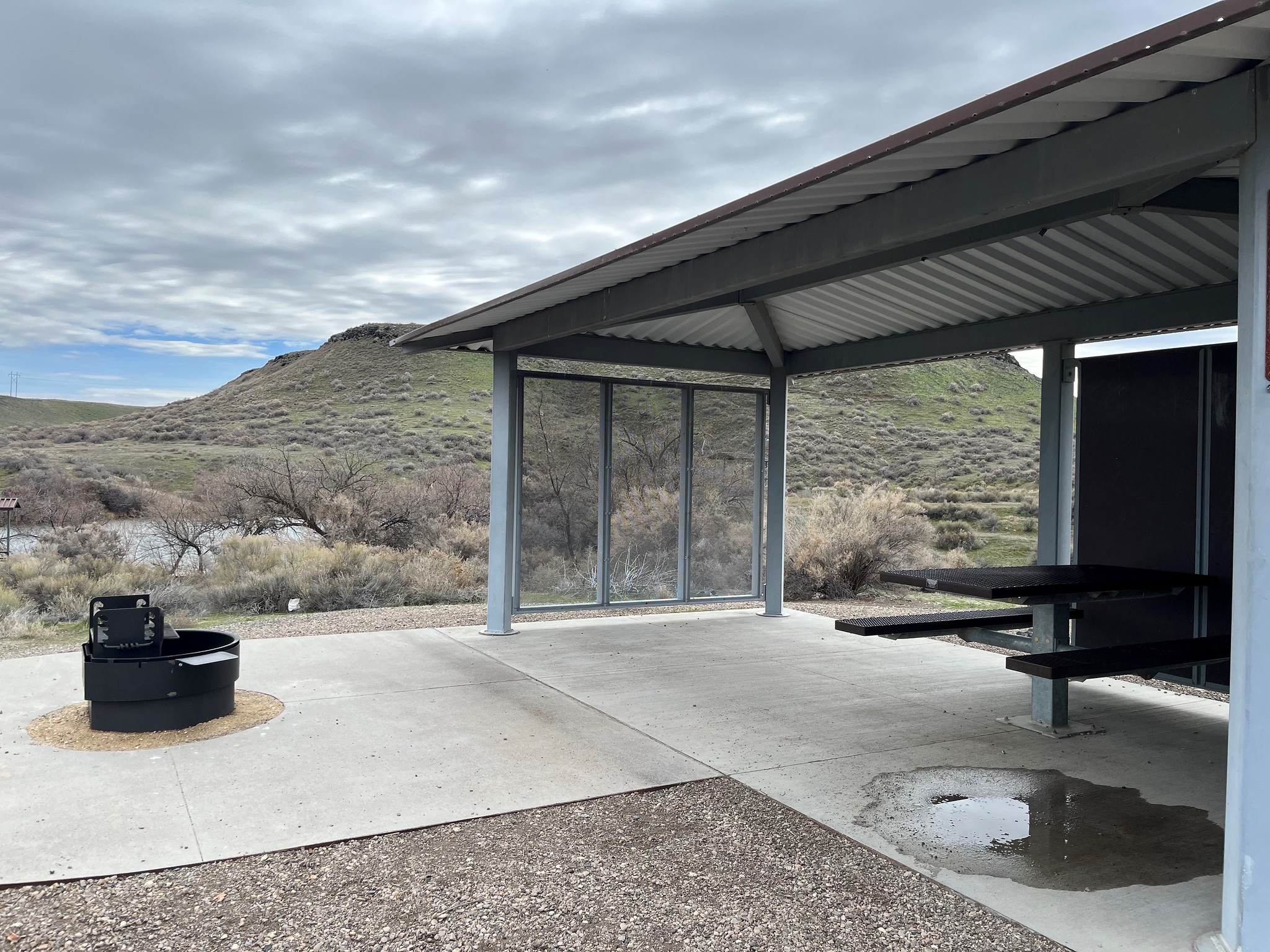 Cove at CJ Strike Reservoir - BLM — New shelters at The Cove