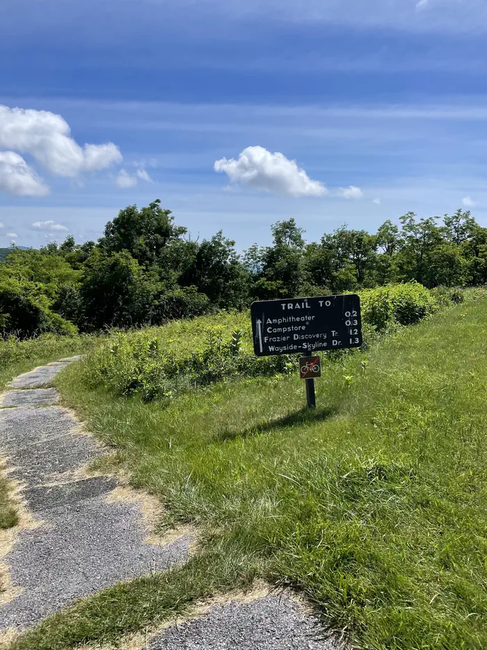 Loft Mountain Campground — A photo of trail nearby facility of Loft Mountain Campground