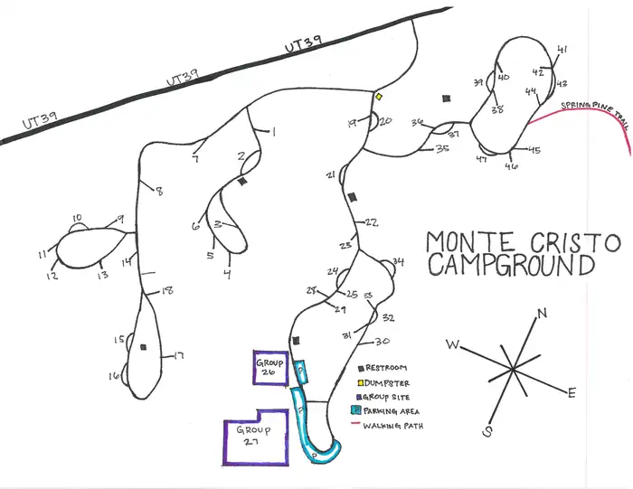 Monte Cristo — Campground Map