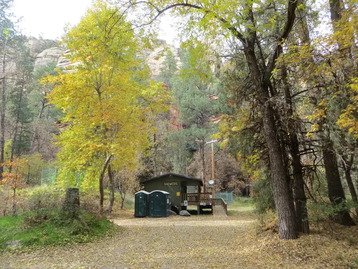 Cave Springs — Cave Springs Campground shower building.
