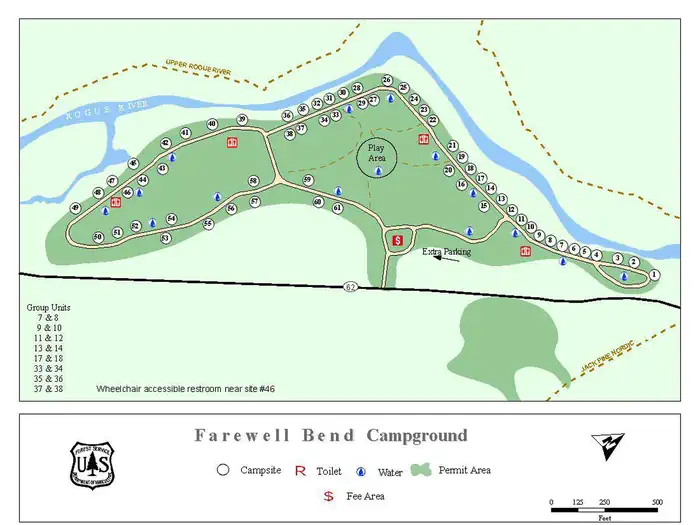 Farewell Bend Campground — Farewell Bend Campground Map