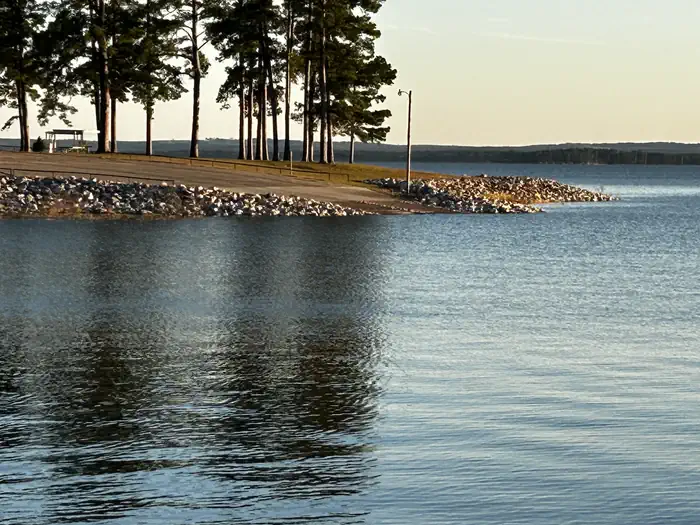 Rayburn — A photo of one of multiple RAYBURN Park Boat Launches from across the water.