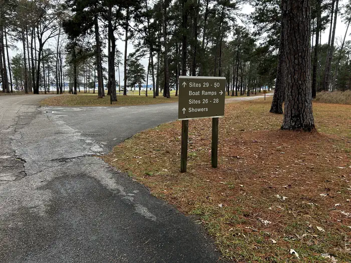 Rayburn — A photo of the Roadway to Primary Boat Launch Area at Rayburn Park.