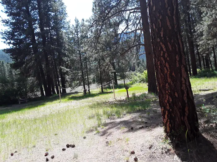 Sloway Campground — Sloway volleyball and horseshoe area.
