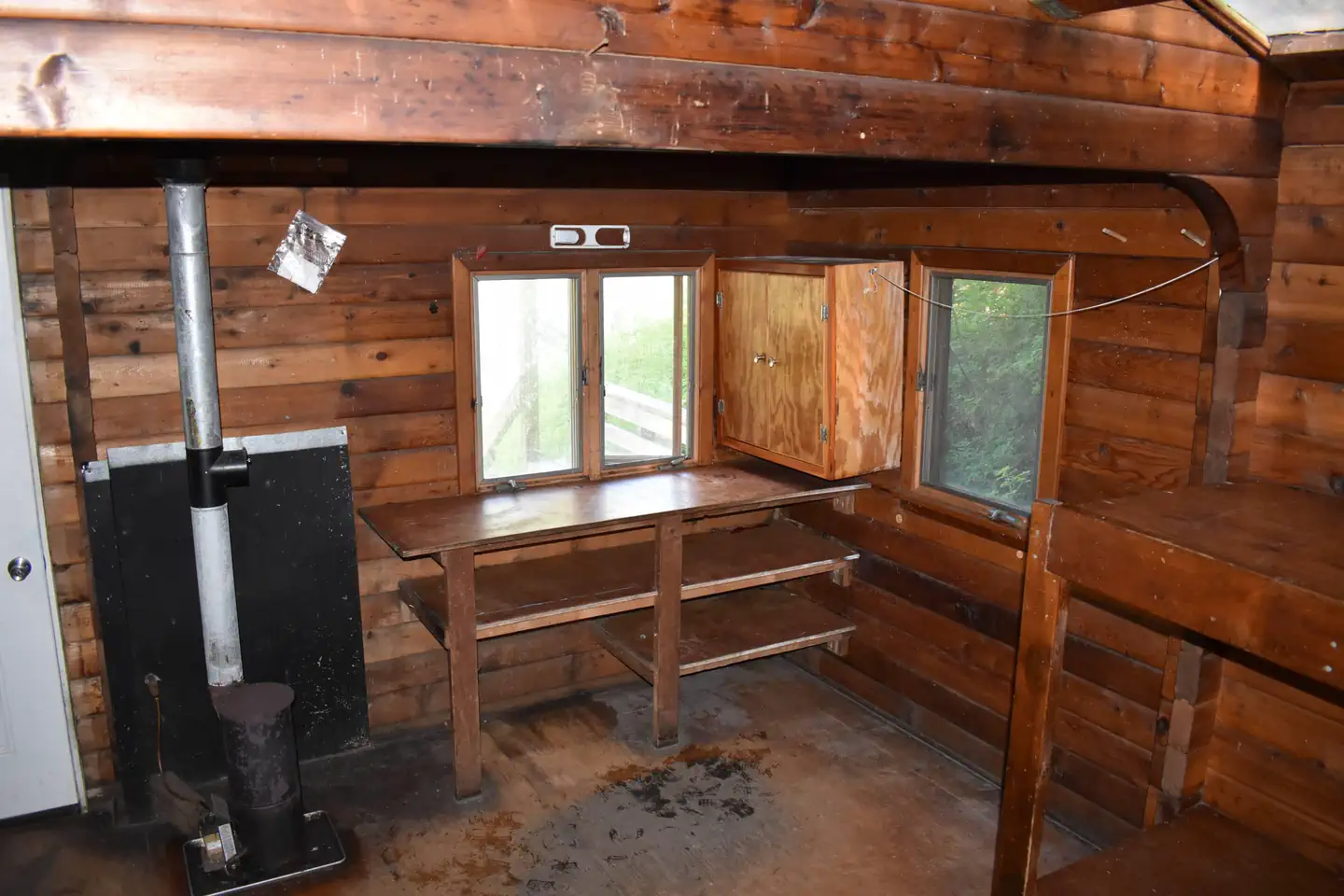 Bakewell Lake Cabin — Kitchen Area and Stove