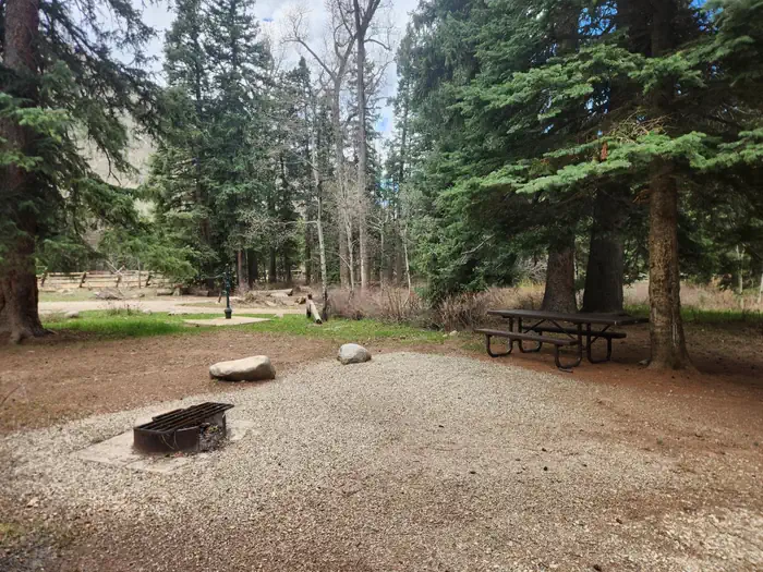 Kroeger Campground — Typical camp site in Kroeger campground, water pump in background