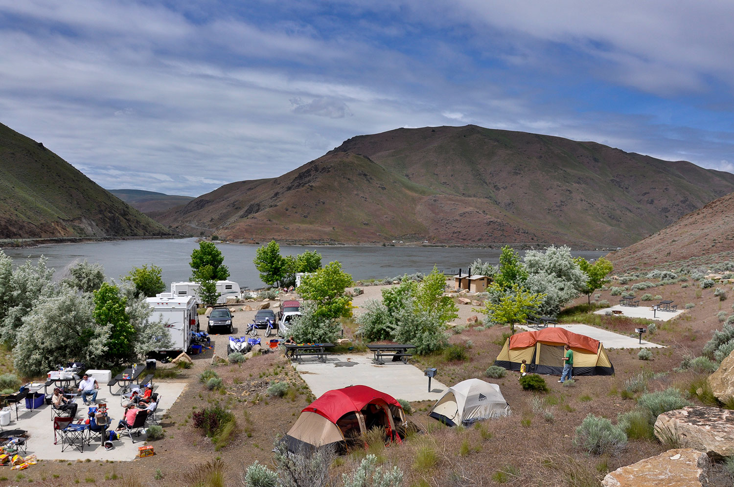 Steck Park — Group Campsite at Steck Park along Brownlee Reservoir near Weiser, Idaho