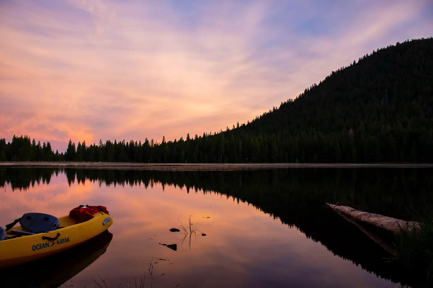 Juanita Lake Campground — Juanita Lake with Sunset