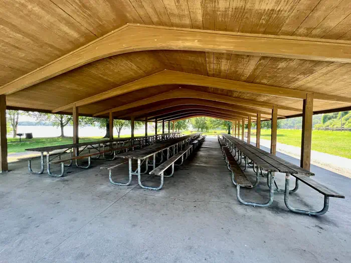 Old Hickory Beach — Inside of Picnic Shelter at Old Hickory Beach Day Use