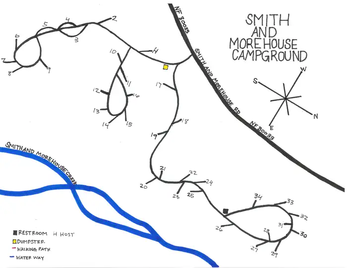 Smith And Morehouse — Campground Map