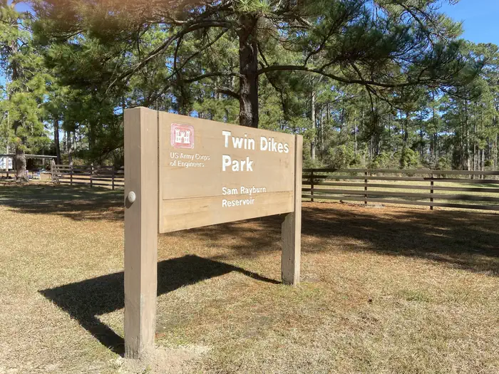 Twin Dikes — Campground Entrance Sign