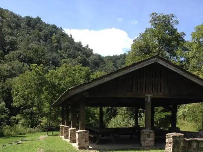 Raven Cliff Campground — Raven Cliff Picnic Shelter