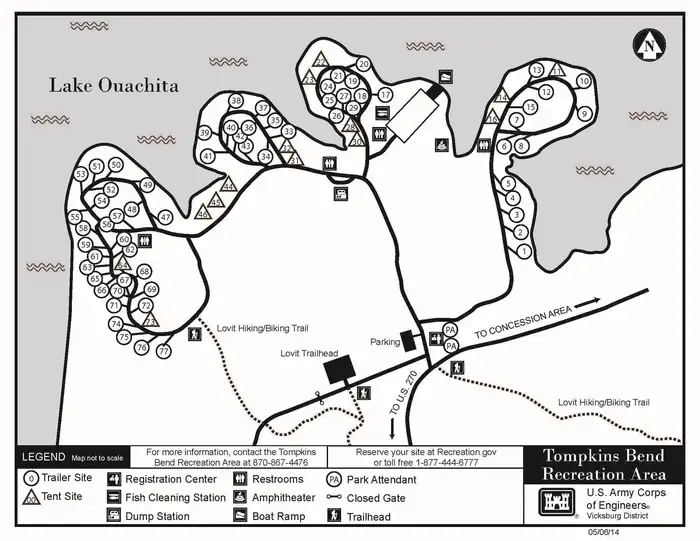 Tompkins Bend — Campground Map