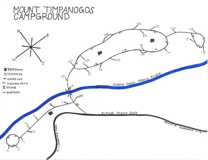 Mt. Timpanogos — Campground Map