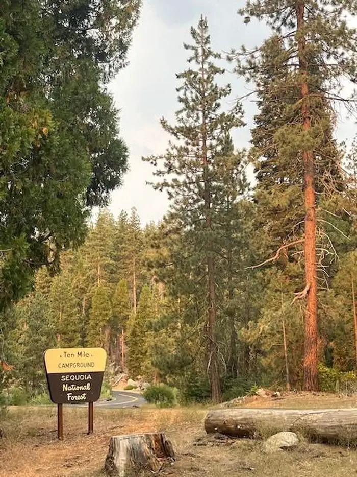 Ten Mile Campground (ca) — Entrance Sign Ten Mile Campground