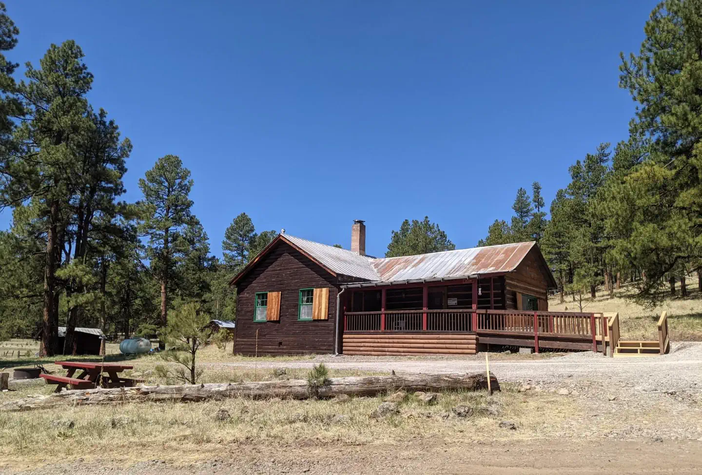 Caldwell Cabin — Front of Caldwell Cabin, Alpine Ranger District, Arizona