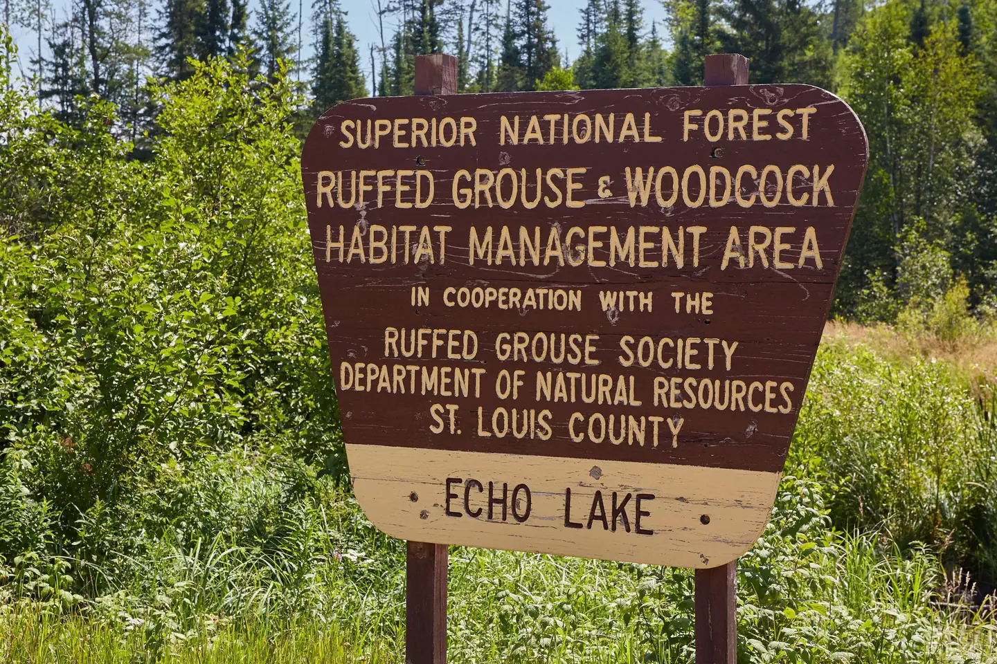 Echo Lake (minn) — Habitat Area Sign