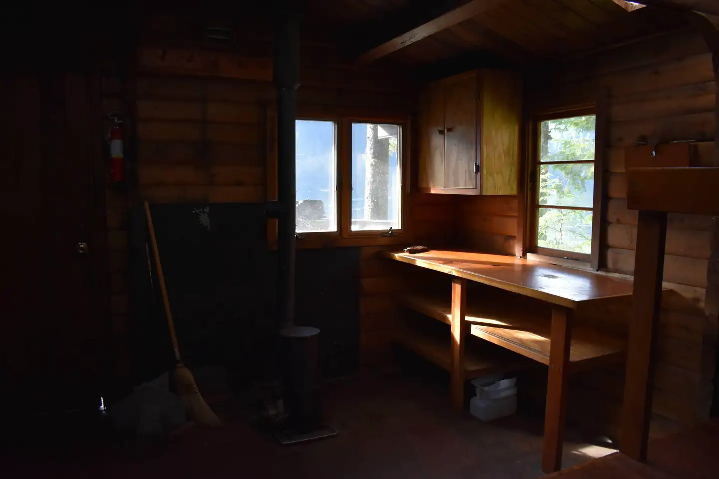 Humpback Lake Cabin — Kitchen Area and Stove