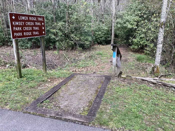 Standing Indian Campground — Park Creek/Kimsey Creek trail entrance