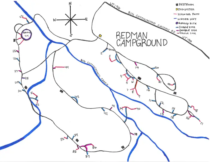 Redman Campground — Campground Map