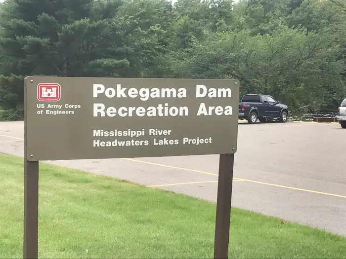 Pokegama Dam Campground — Pokegama Sign