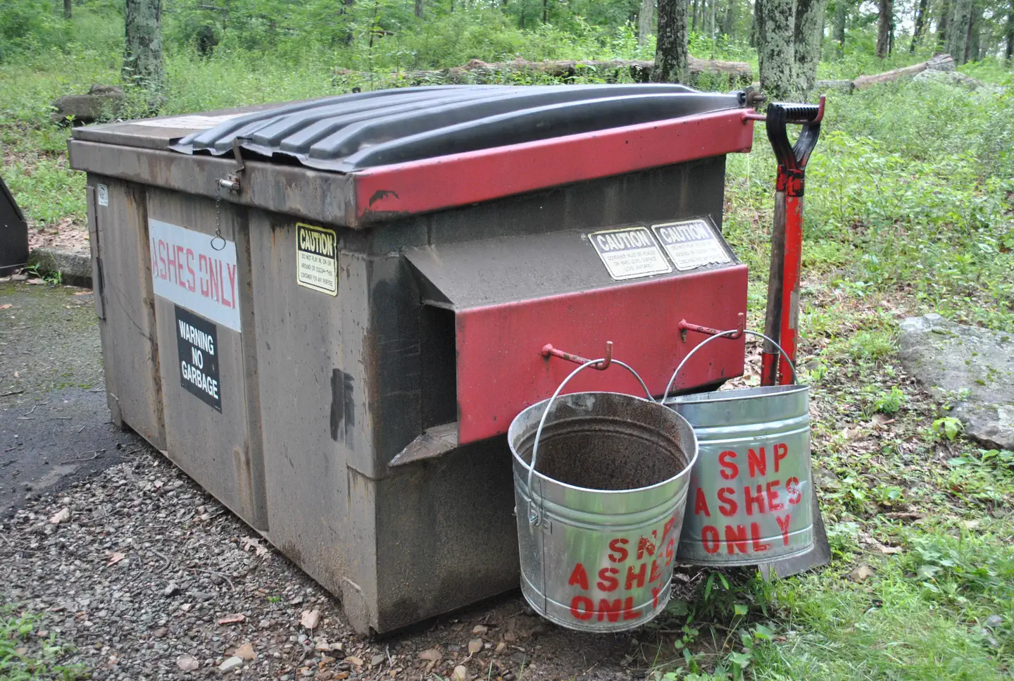 Mathews Arm Campground — Mathews Arm Campground Ash Buckets
