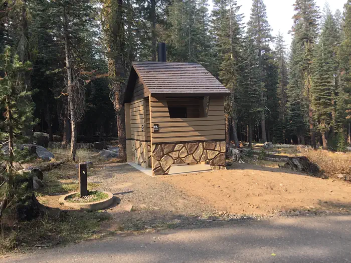 Silver Valley Campground — Bathroom and water spigot
