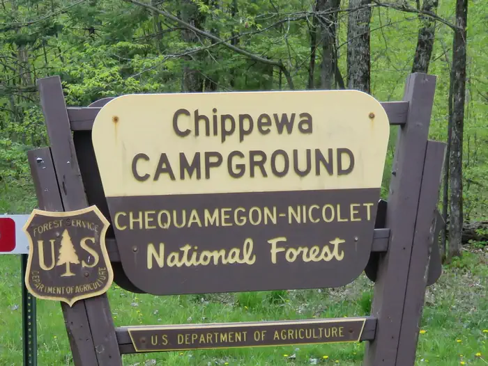Chippewa — Chippewa campground sign