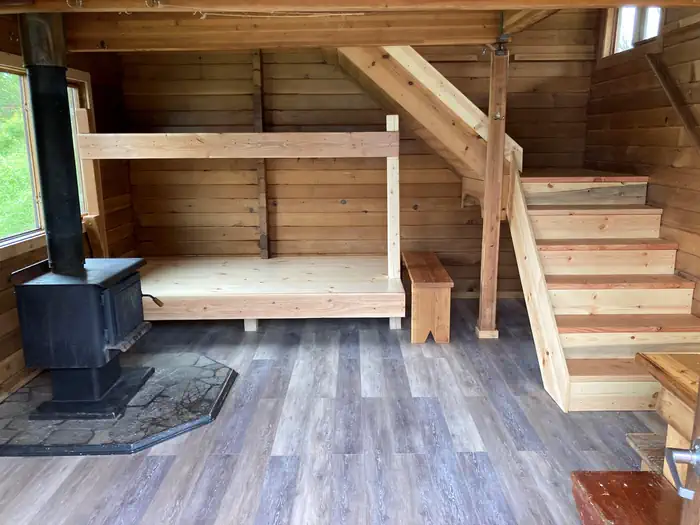 Trout Lake Cabin — Interior first floor.