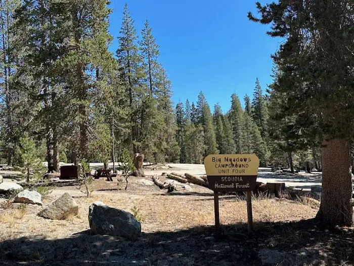 Big Meadow Campground - Us Forest Service Sequoia National Forest (ca) — Big Meadow Campground - Unit Four Entrance Sign