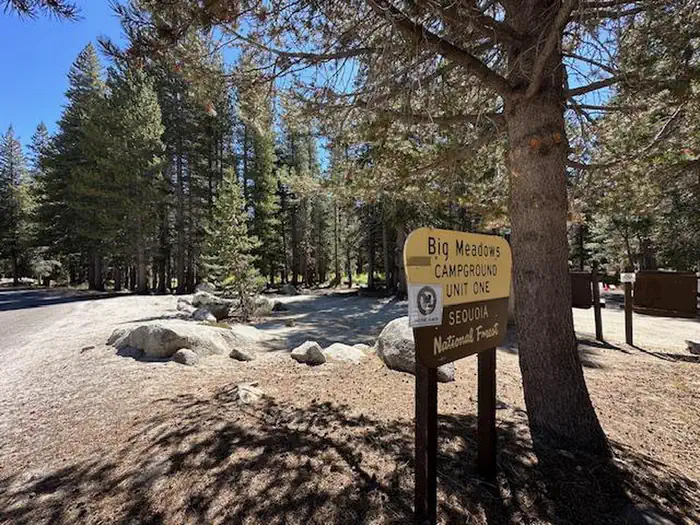 Big Meadow Campground - Us Forest Service Sequoia National Forest (ca) — Big Meadow Campground - Unit One Entrance Sign