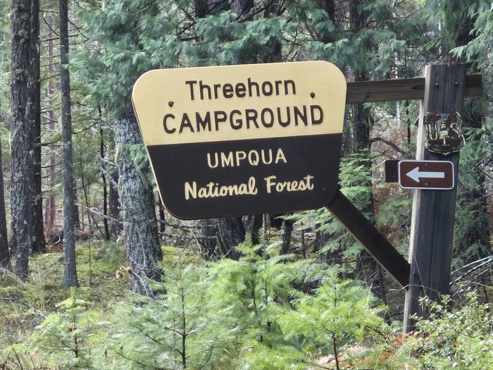 Threehorn — Threehorn Campground sign