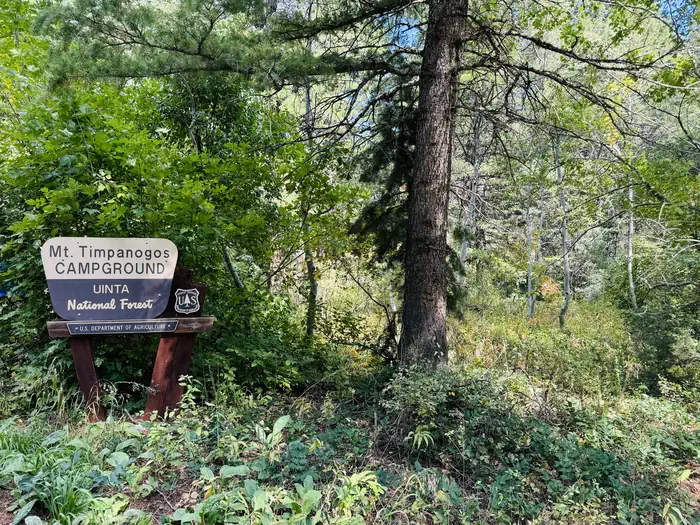 Mount Timpanogos Campground — Campground sign 