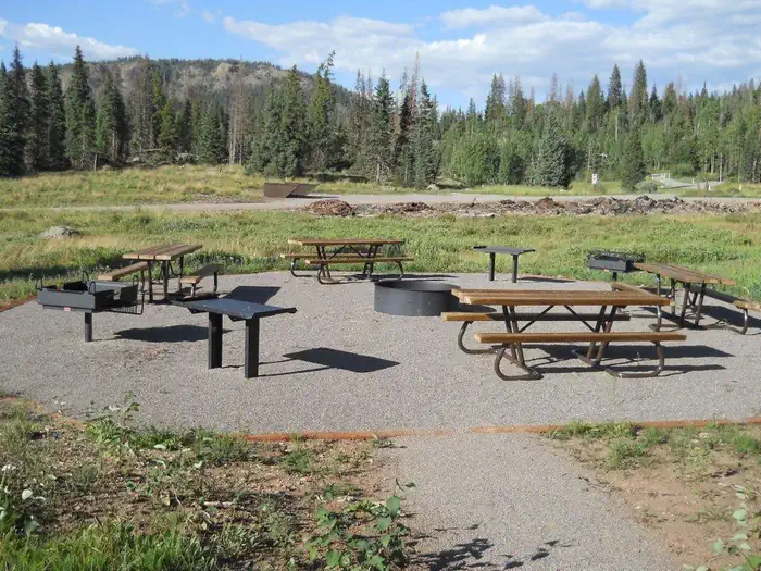 Big Meadows Reservoir Campground (south Central Co) — Group Site seating