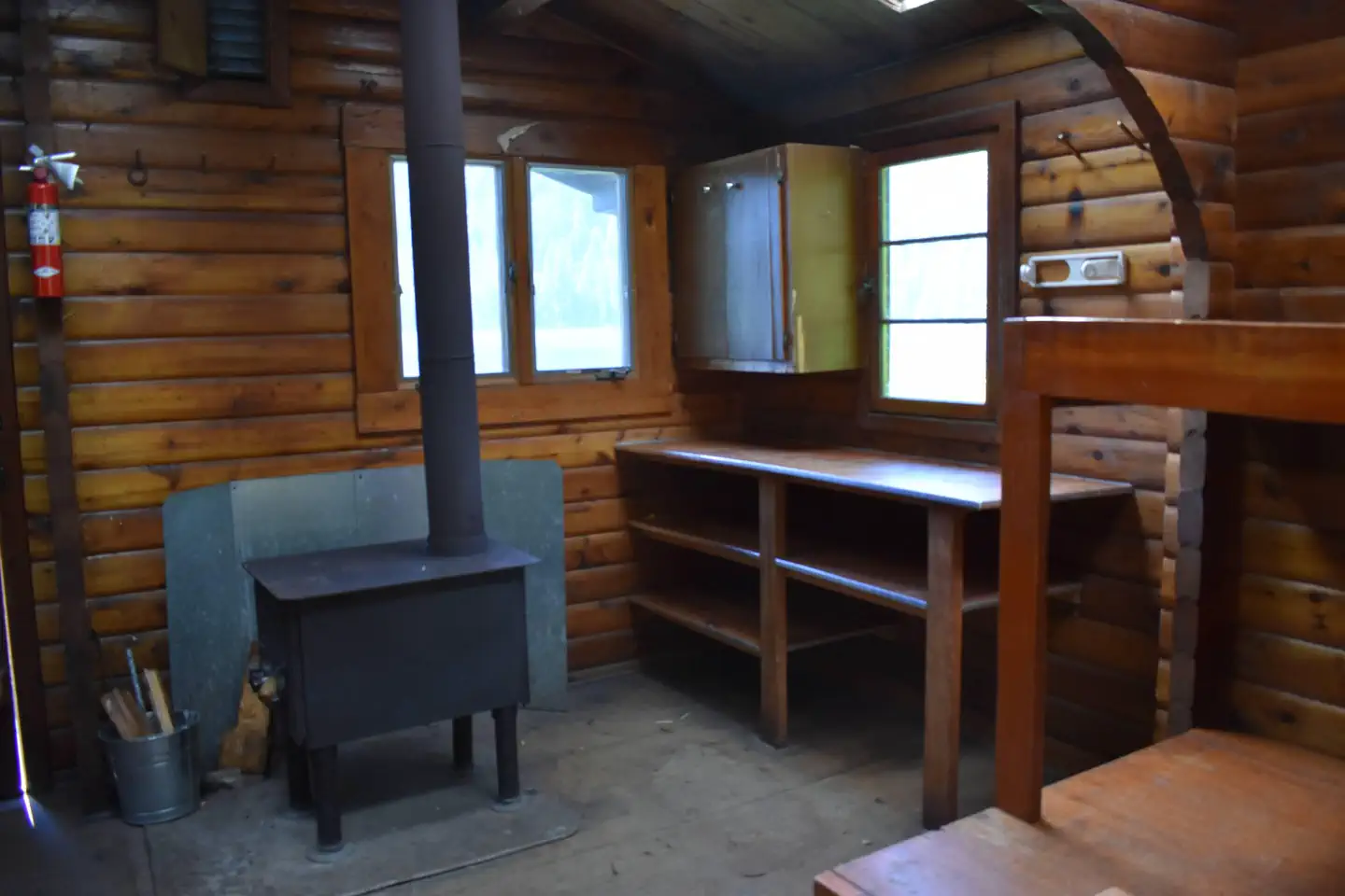 Patching Lake Cabin — Kitchen Area with Stove