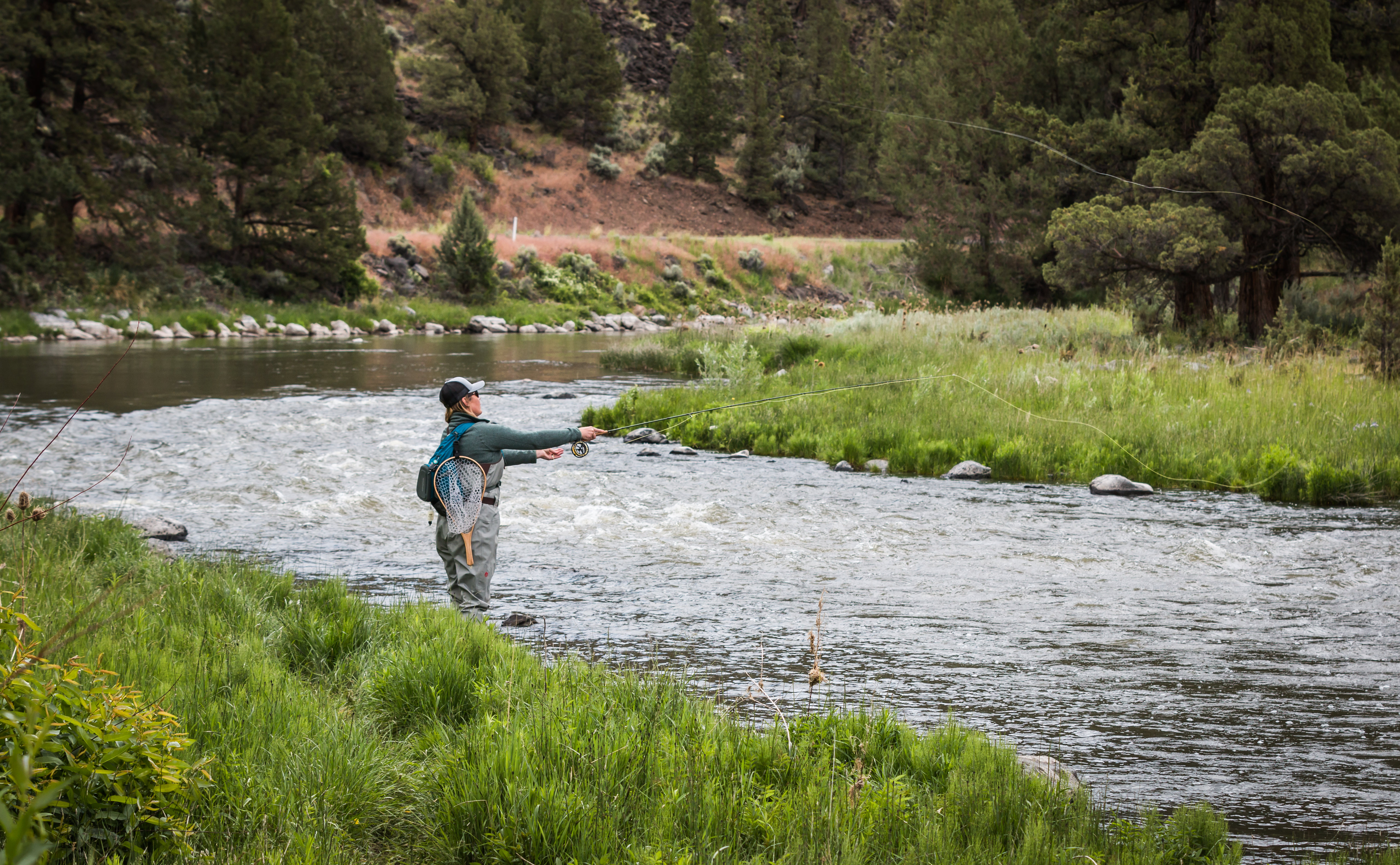 Post Pile Campground — Fly-fishing near the Post Pile Campground, Crooked Wild and Scenic River