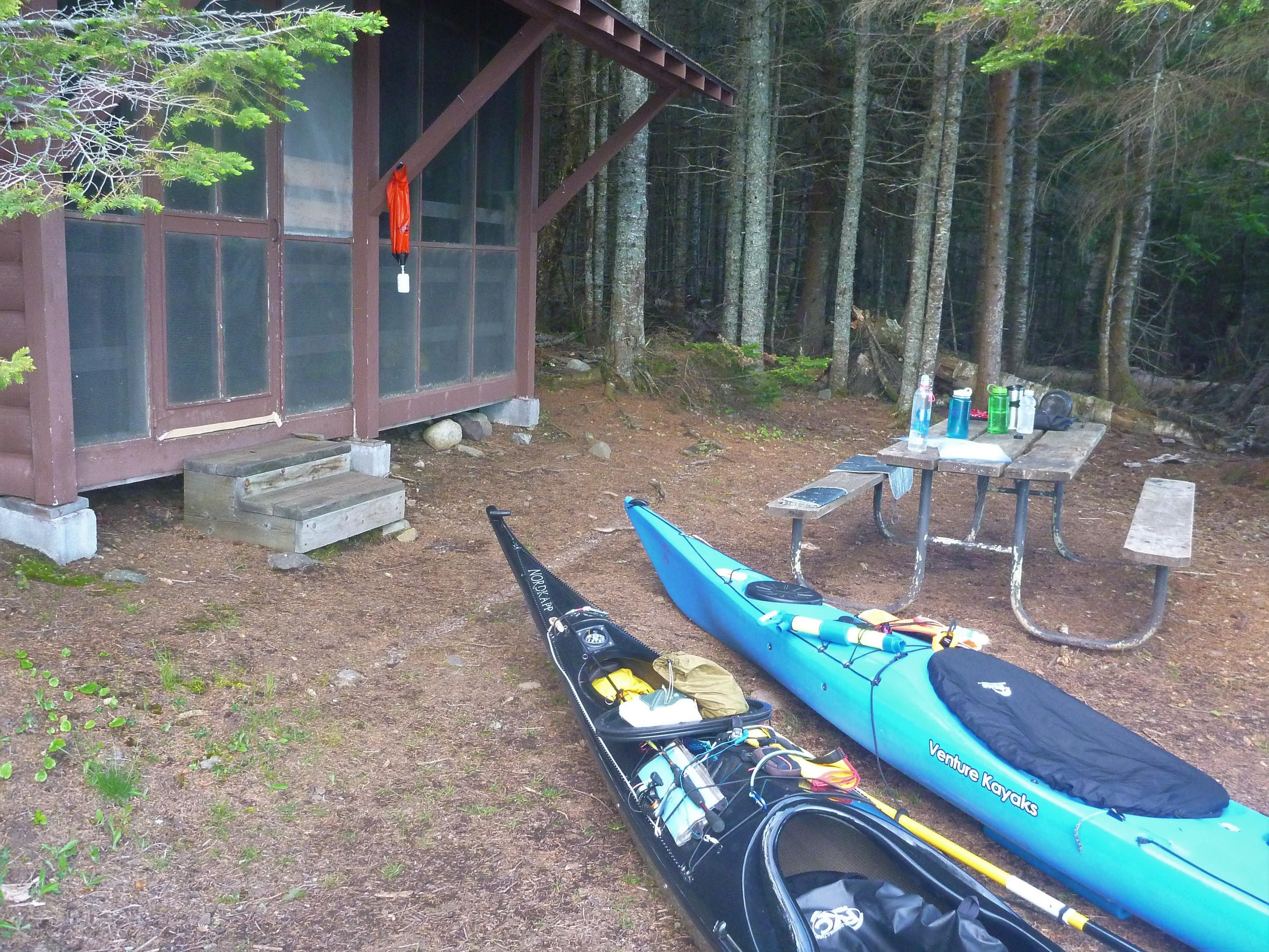 Beaver Island Campground — Paddlers at Beaver Island Shelter