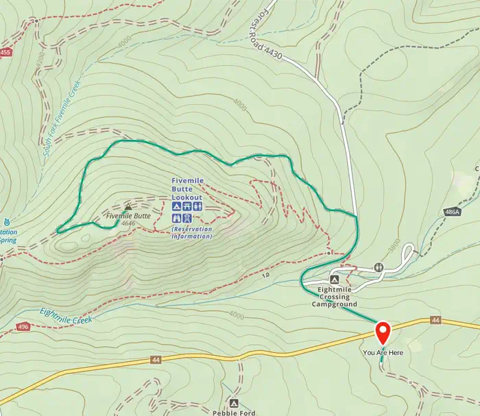 Fivemile Butte Lookout β Winter access for Fivemile Lookout.