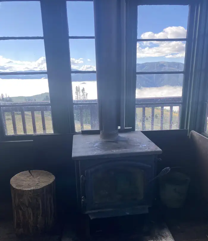 Garnet Mountain Fire Lookout — GARNET MOUNTAIN FIRE LOOKOUT wood stove
