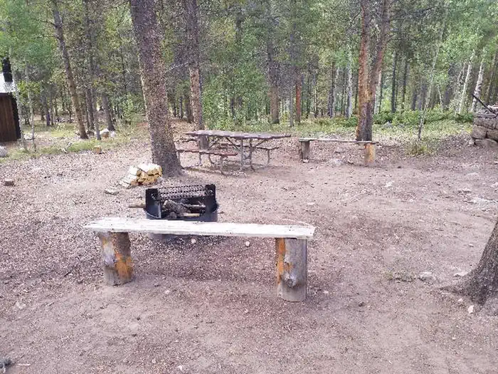 Crescent Mining Camp — Crescent Mining Cabin fire ring