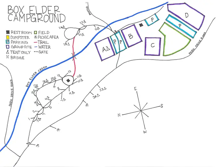 Box Elder Campground — Campground Map