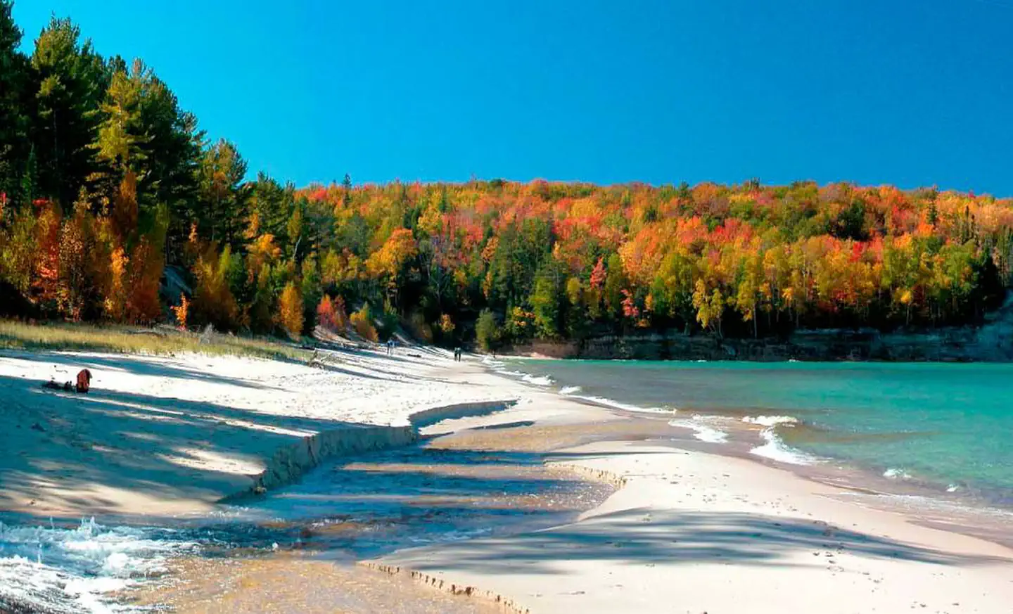 Pictured Rocks National Lakeshore Backcountry Camping Permit — Chapel Beach in the FallPictured Rocks National Lakeshore Backcountry Camping Permit