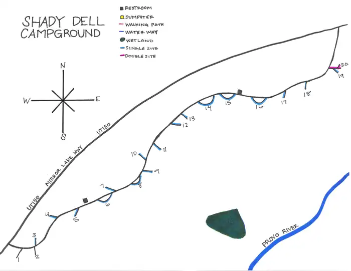 Shady Dell Campground — Campground Map