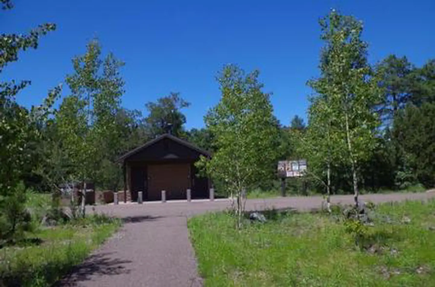 Potato Patch Campground — Entrance to POTATO PATCH CAMPGROUND with restrooms and entrance signs