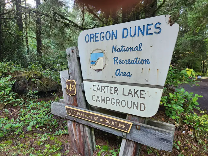Carter Lake — Carter Lake entrance sign